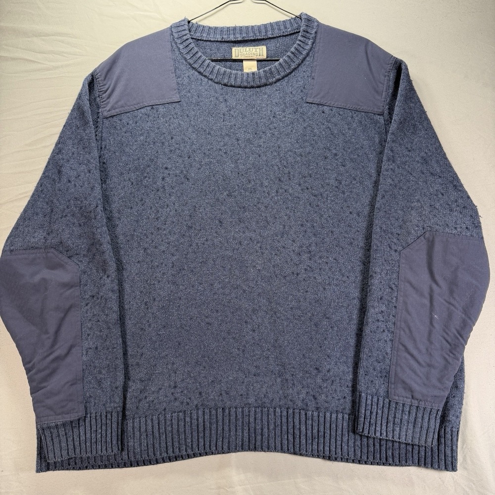 Duluth Trading Co Sweater Mens 2XL Blue Cotton Wool Shooting Outdoors Padded